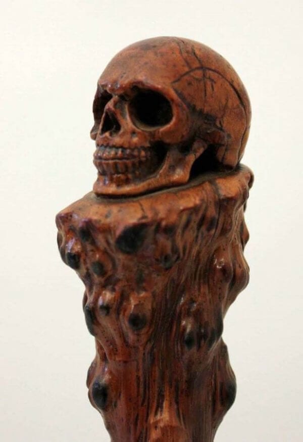 19Th Century Skull Walking Stick