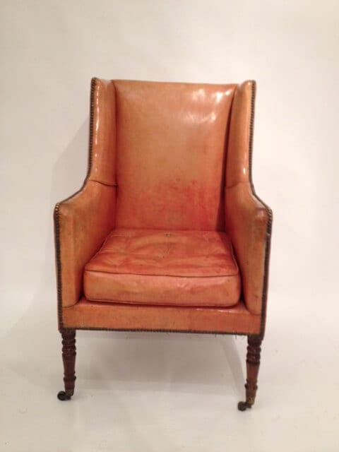 Regency Leather Library Chair