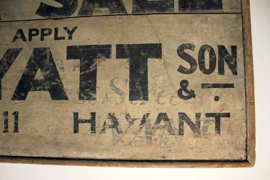 late 19Th Century Painted Estate Agents Sign