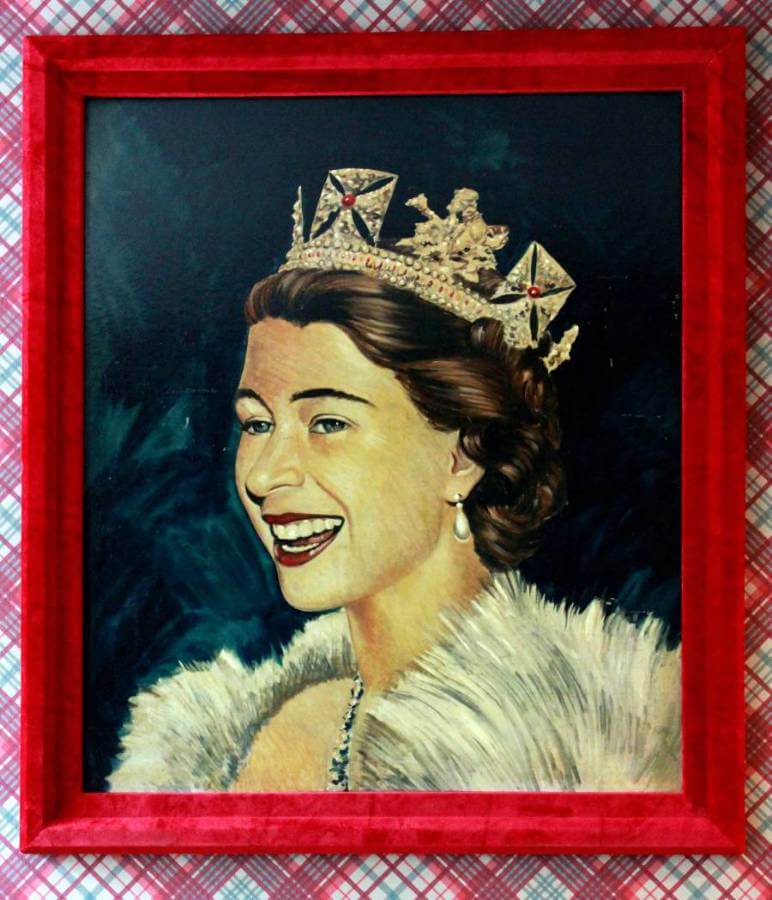 20Th Century Oil On Board H.R.H. Queen Elizabeth