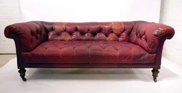 19Th Century Moroccan leather Chesterfield