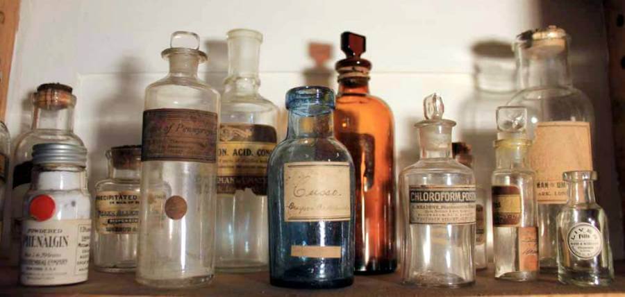 A large Collection Of Pharmacy Paraphernalia