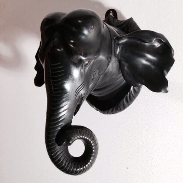 19Th Century Carved Elephant Wall Mount