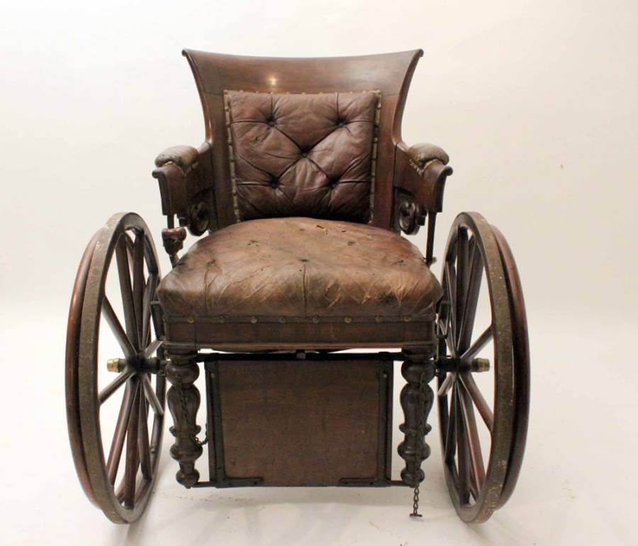 Victorian Mahogany Wheel Chair