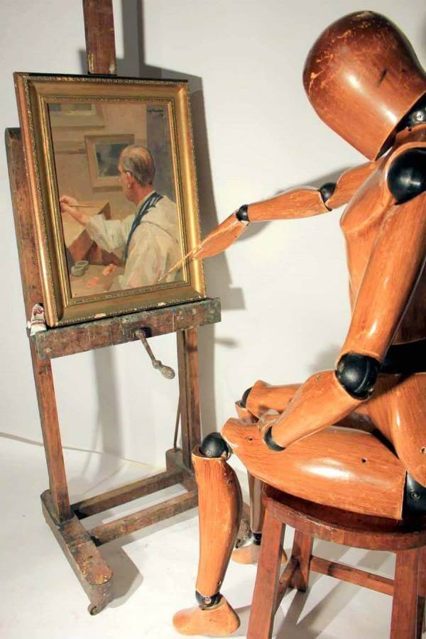 A Large Artist Easel