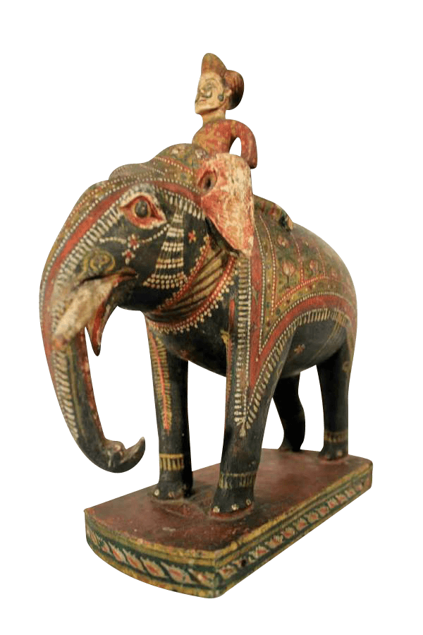 19Th Century Carved Indian Elephant