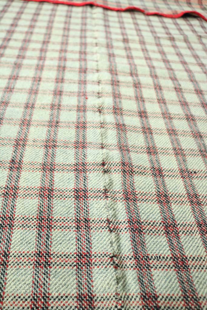 19Th Century Welsh Narrow Loom Blanket. Blighty Antiques