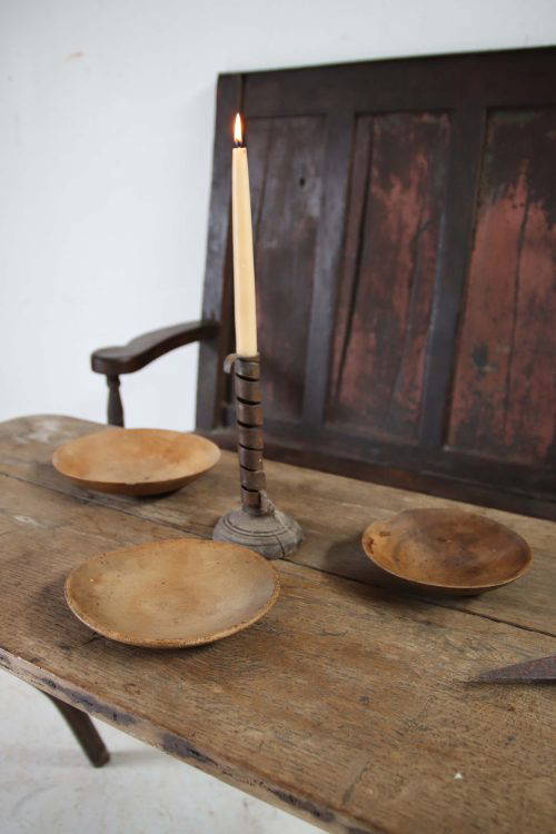 Three 19Th Century Welsh Dairy Skimming Bowls.