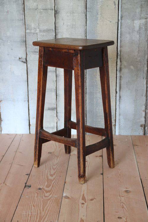 19Th Century High Shop Stool.