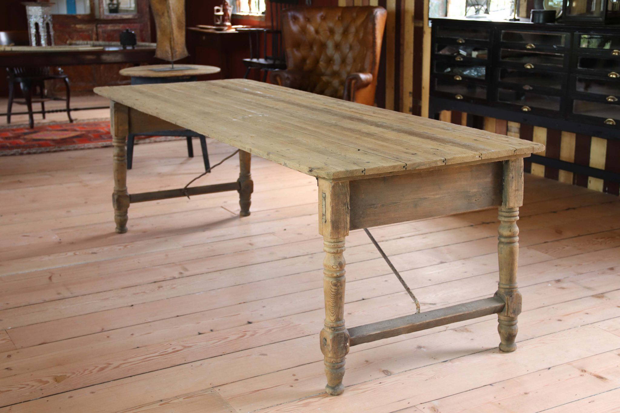 19Th Century Welsh Chapel Trestle Table. - Image 3