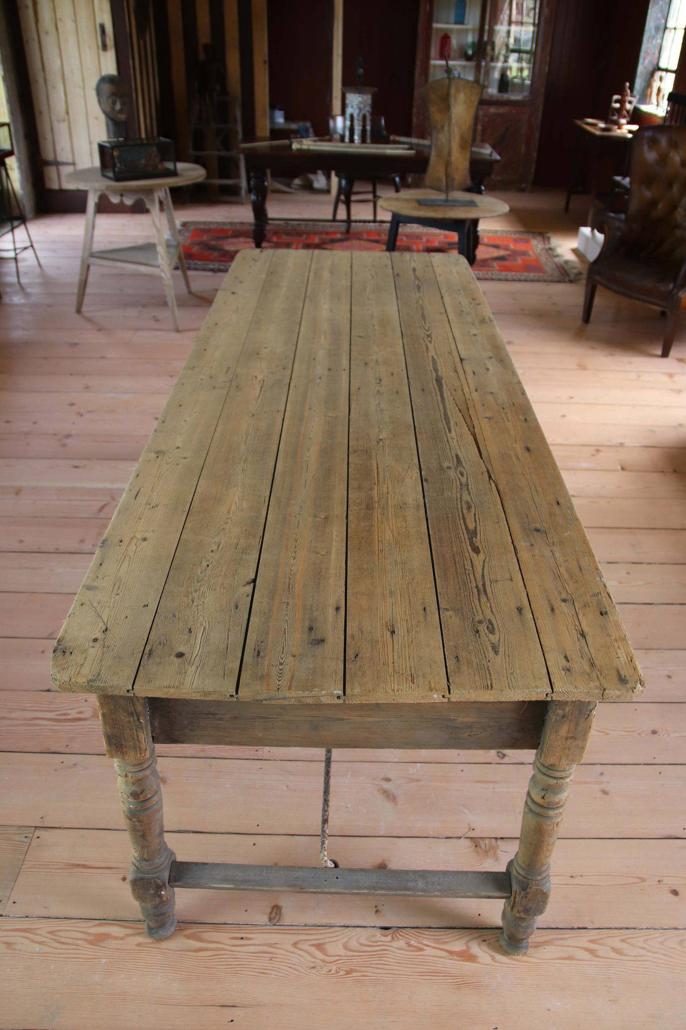 19Th Century Welsh Chapel Trestle Table. - Image 5