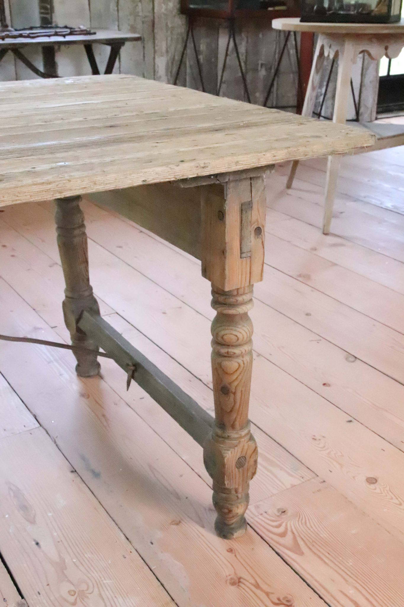 19Th Century Welsh Chapel Trestle Table. - Image 6