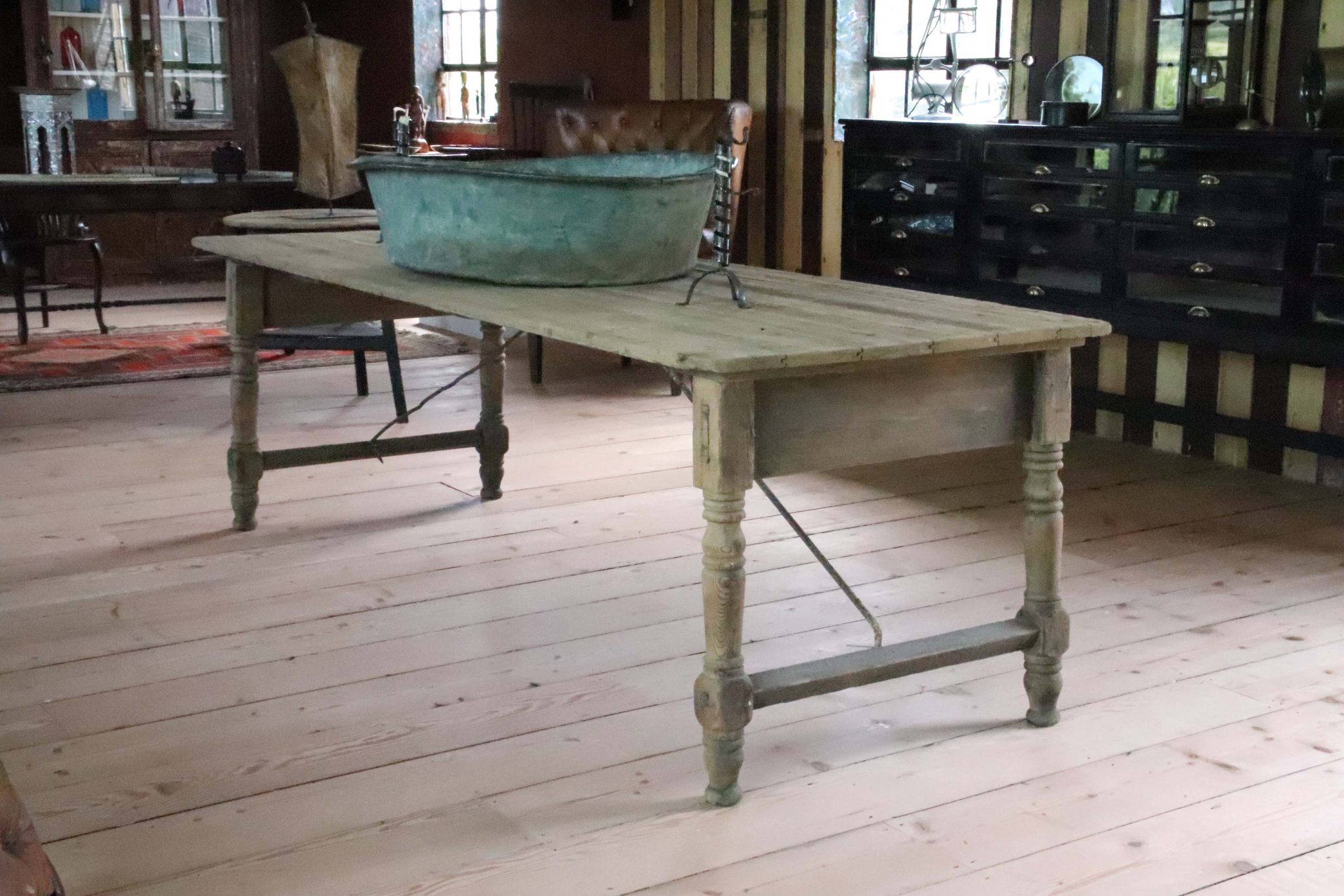 19Th Century Welsh Chapel Trestle Table. - Image 12