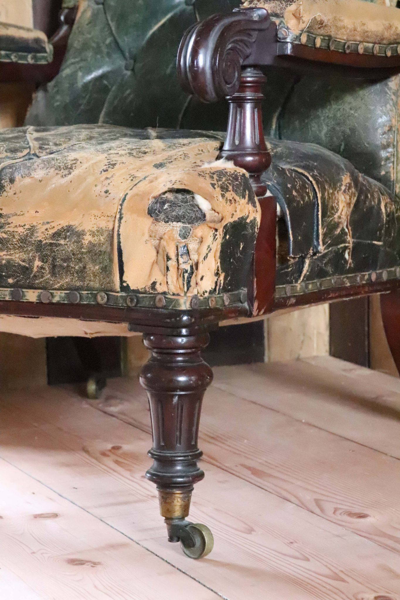 19Th Century Gentlemans Library Chair. - Image 6