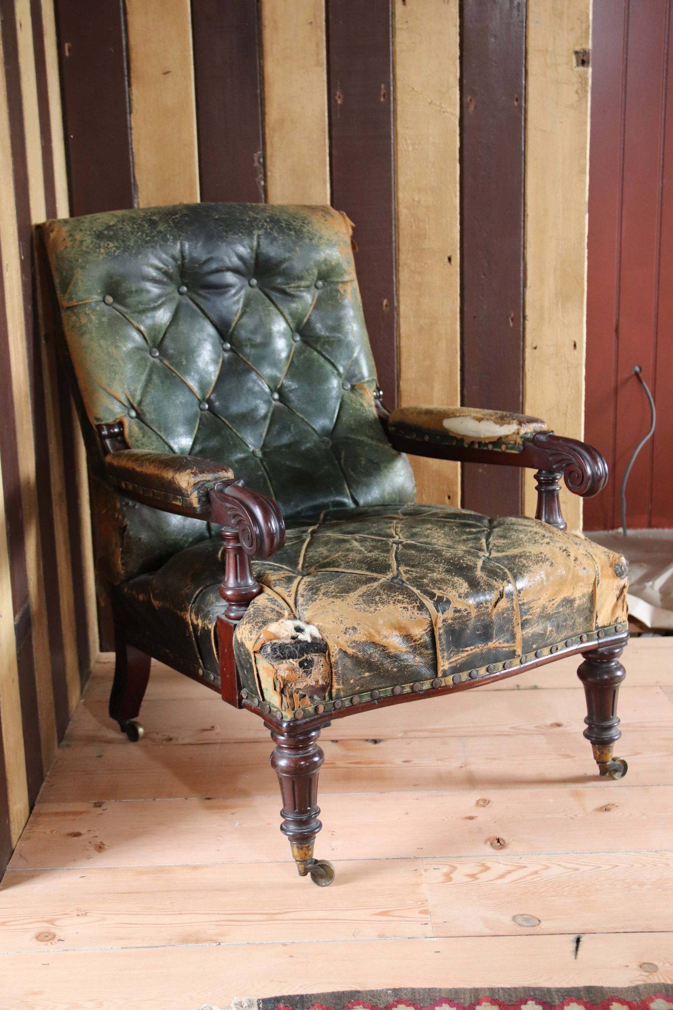 19Th Century Gentlemans Library Chair. - Image 2