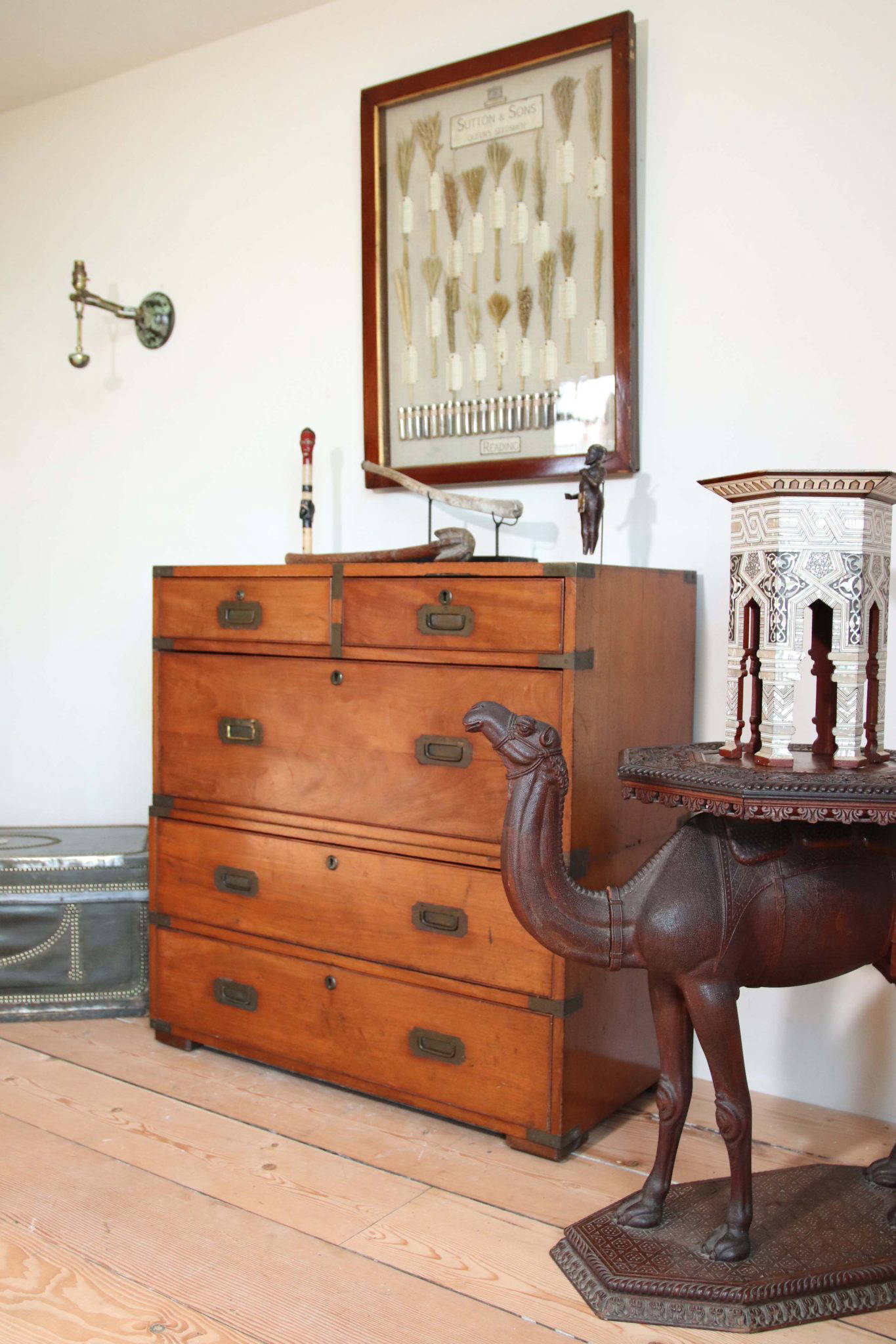 19Th Century Campaign Chest. - Image 4