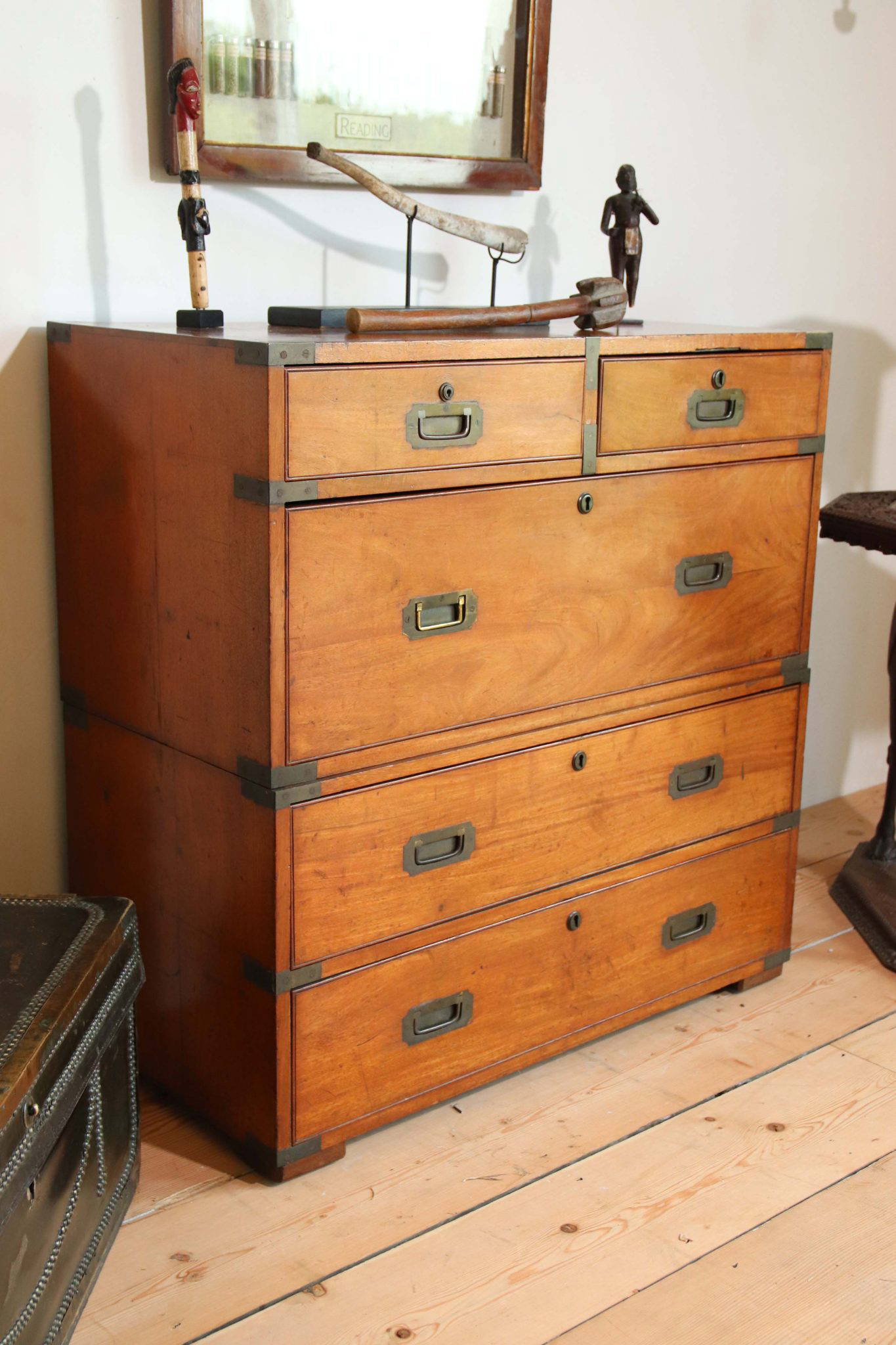 19Th Century Campaign Chest. - Image 2
