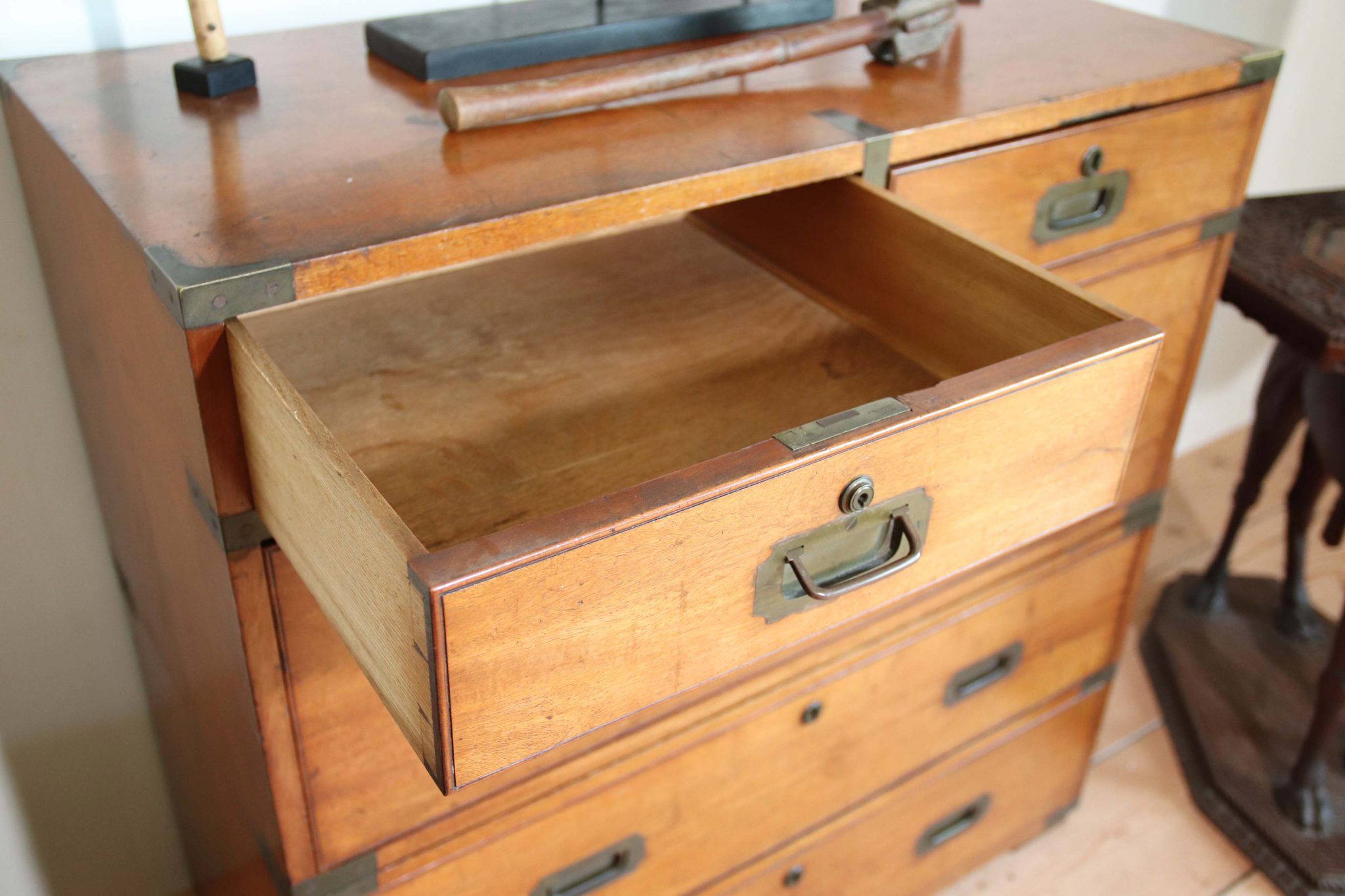 19Th Century Campaign Chest. - Image 10
