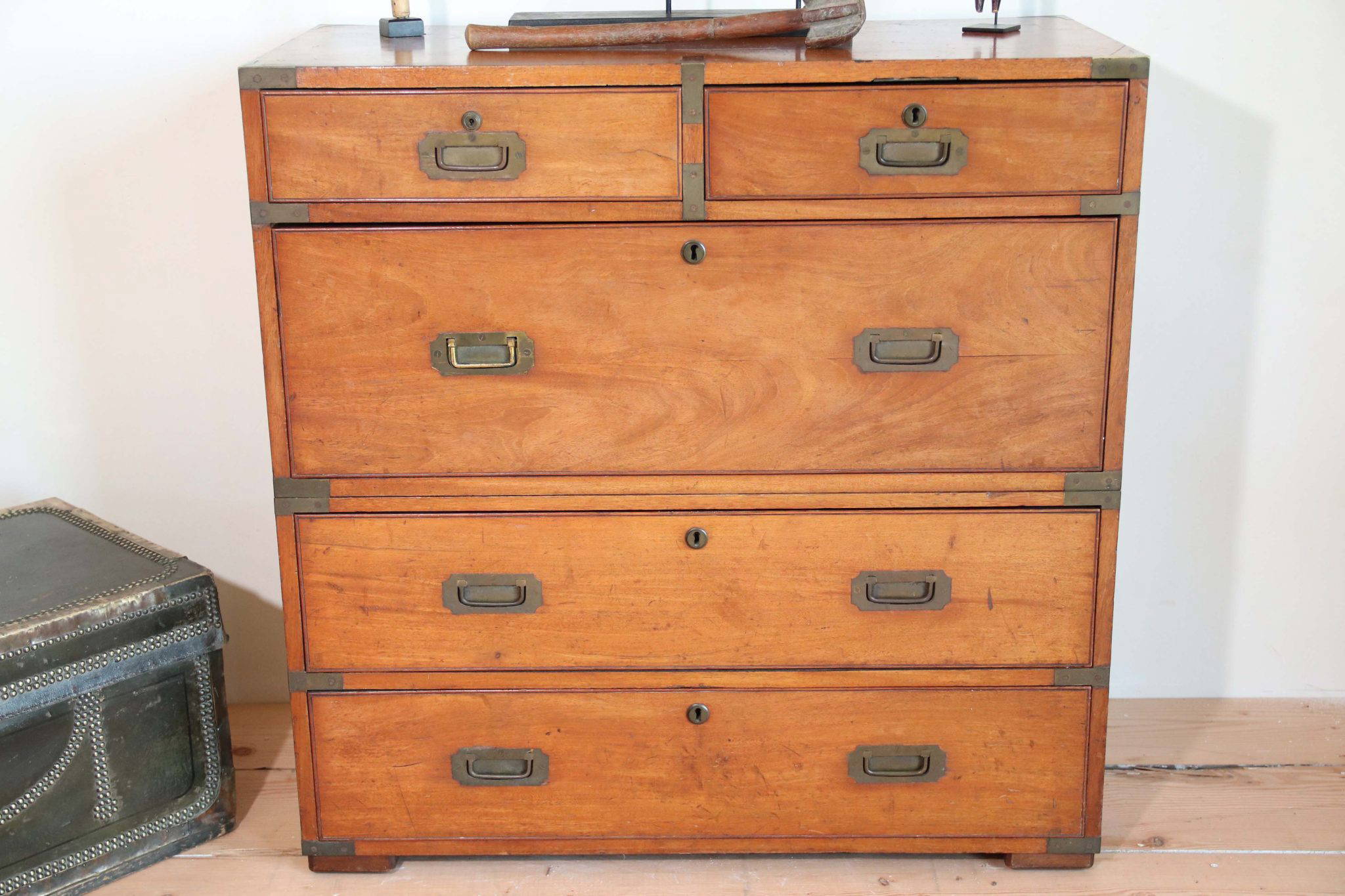 19Th Century Campaign Chest. - Image 11