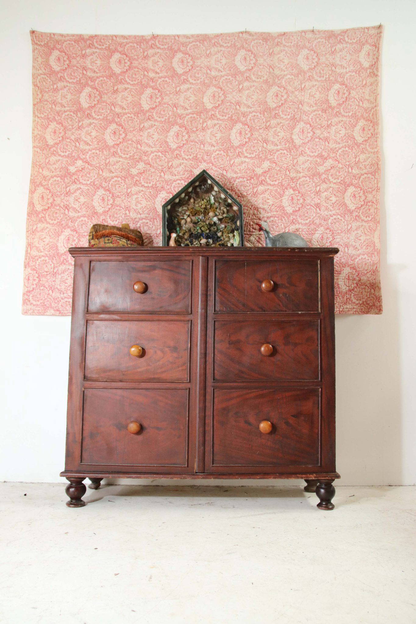 19Th Century Welsh Scumble Painted Chest-Cupboard. - Image 3