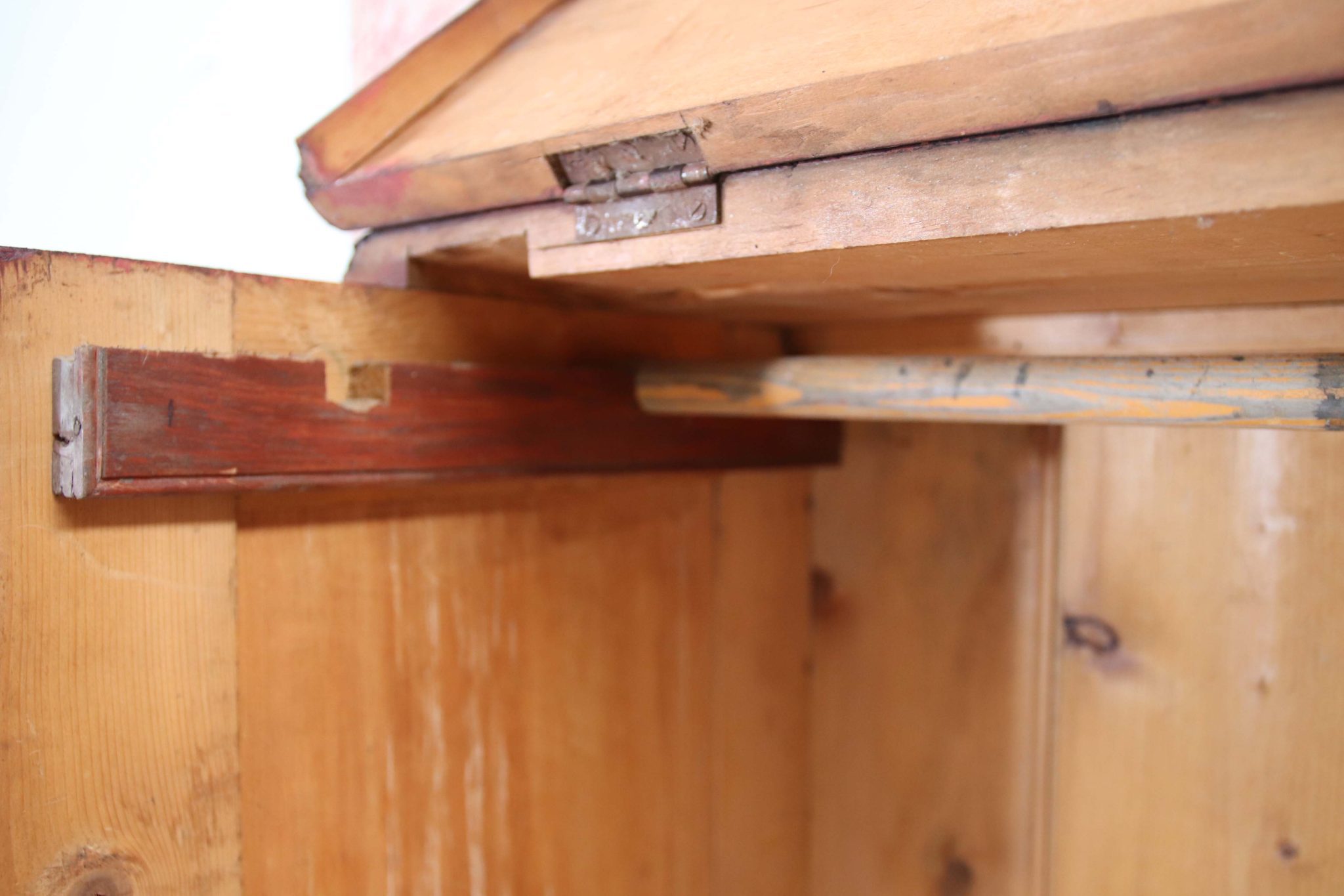 19Th Century Welsh Scumble Painted Chest-Cupboard. - Image 7