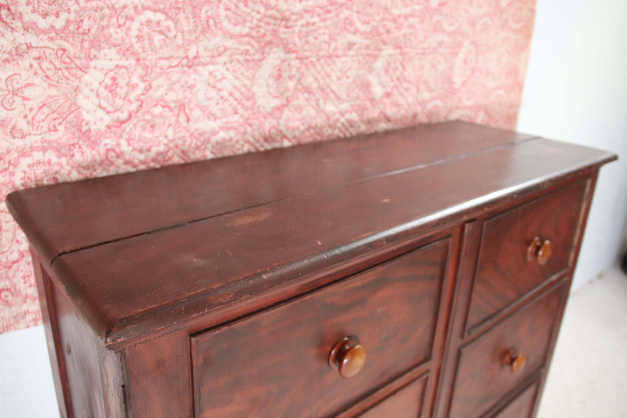 19Th Century Welsh Scumble Painted Chest-Cupboard. - Image 12
