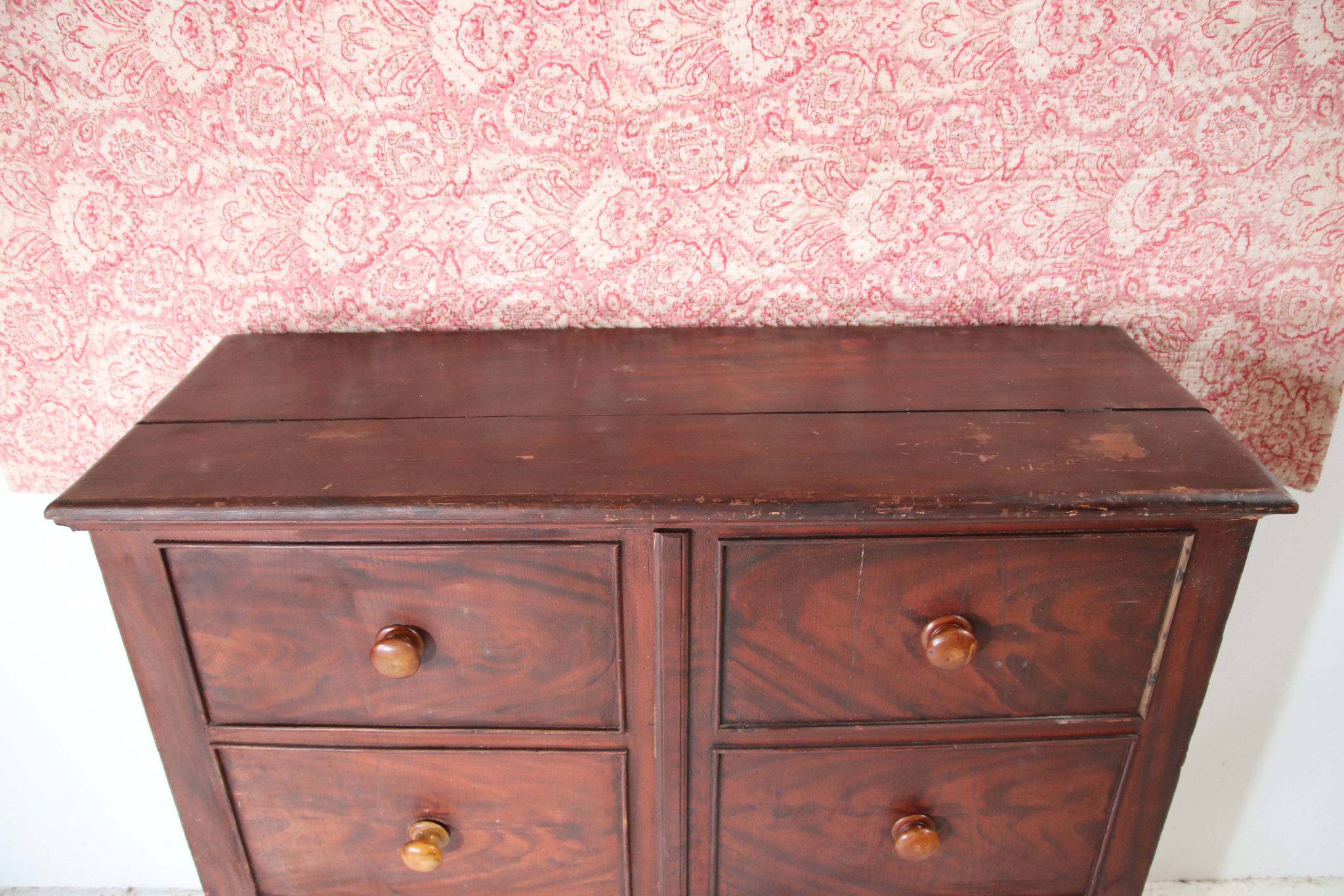 19Th Century Welsh Scumble Painted Chest-Cupboard. - Image 13