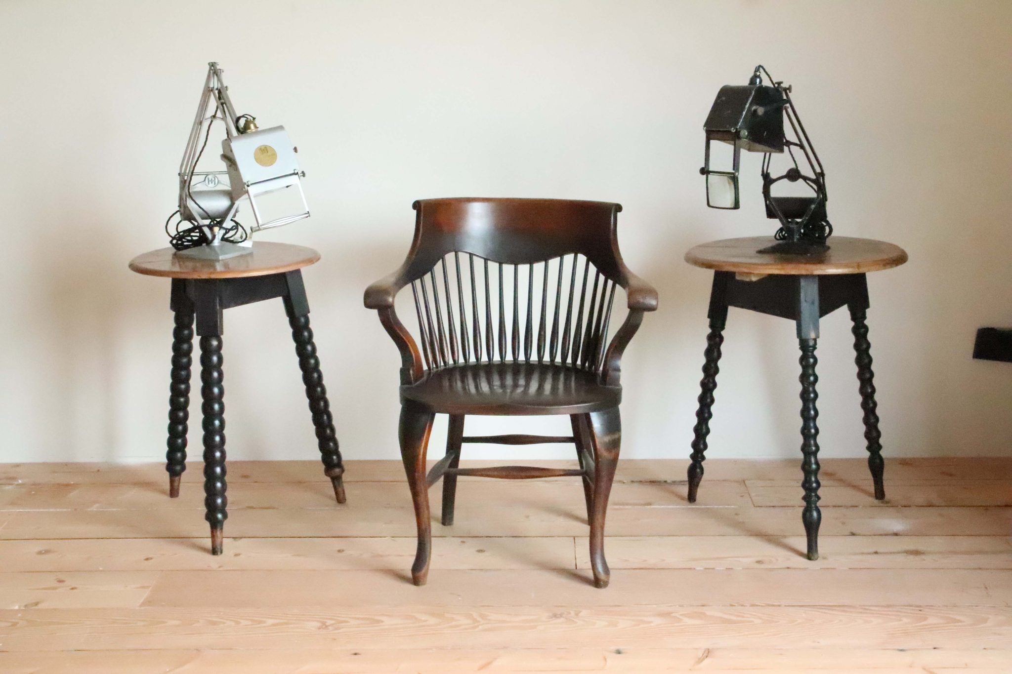 Near Pair Of 19Th Century Bobbin Cricket Tables. - Image 2