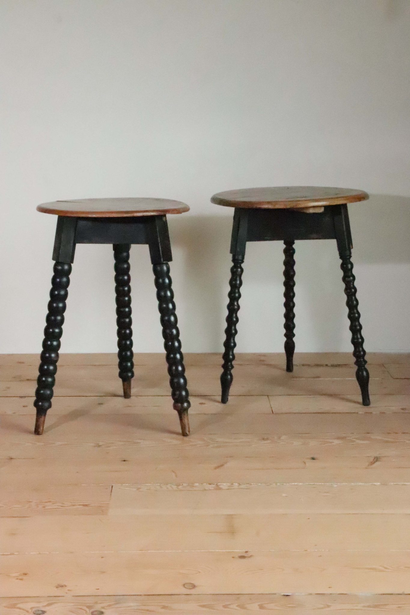 Near Pair Of 19Th Century Bobbin Cricket Tables. - Image 3