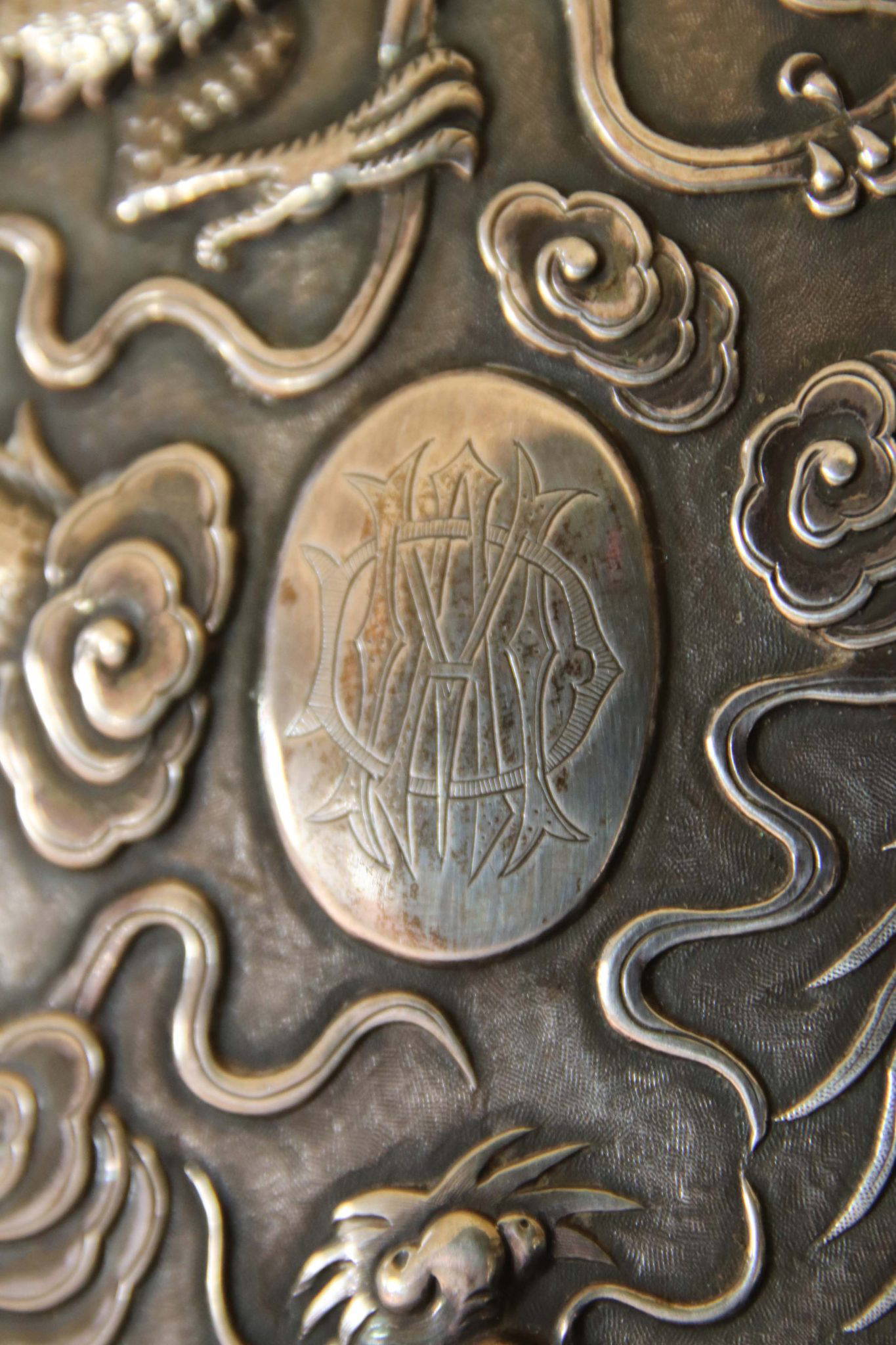 Edwardian Silver Dressing Mirror. - Image 8