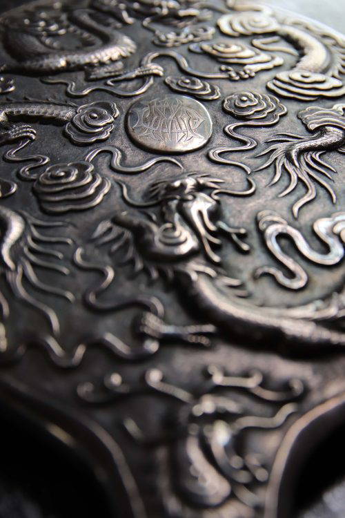 Edwardian Silver Dressing Mirror.