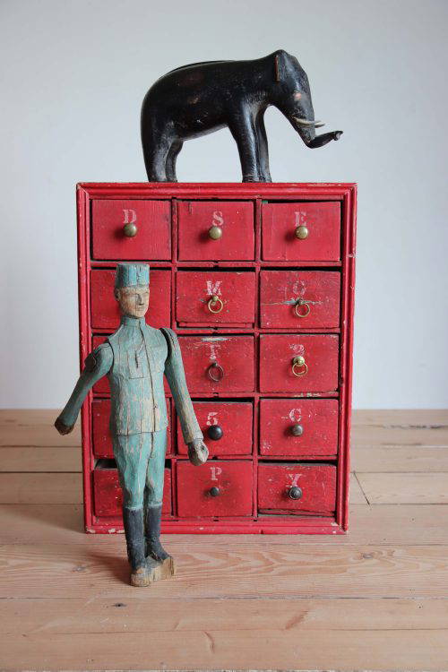 Primitive Bank Of Drawers.