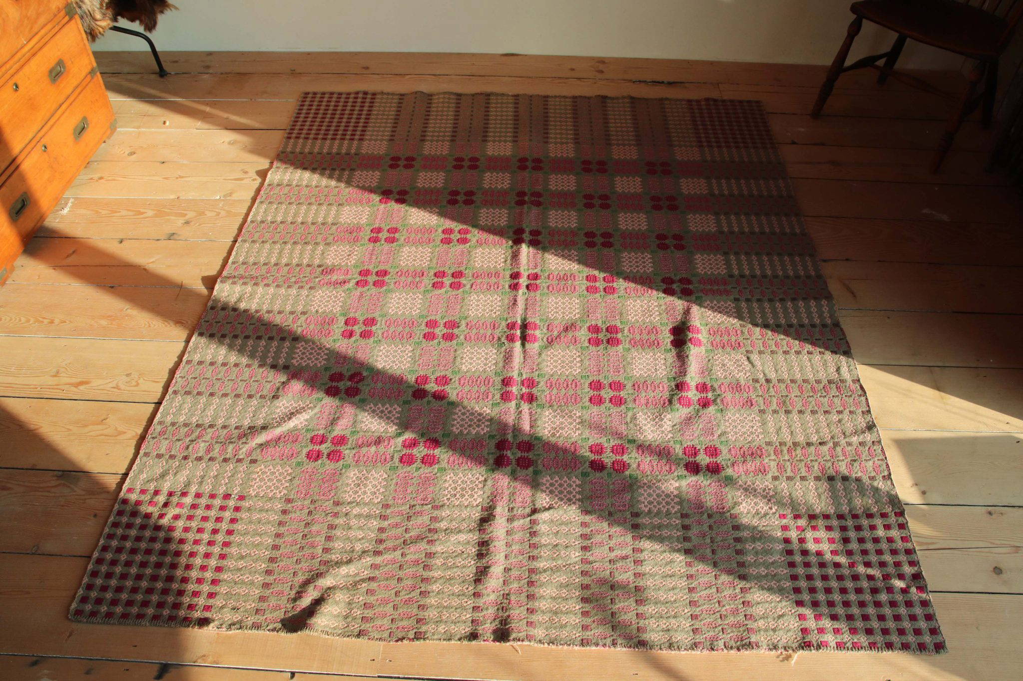 19Th Century Welsh Tapestry Blanket. - Image 7