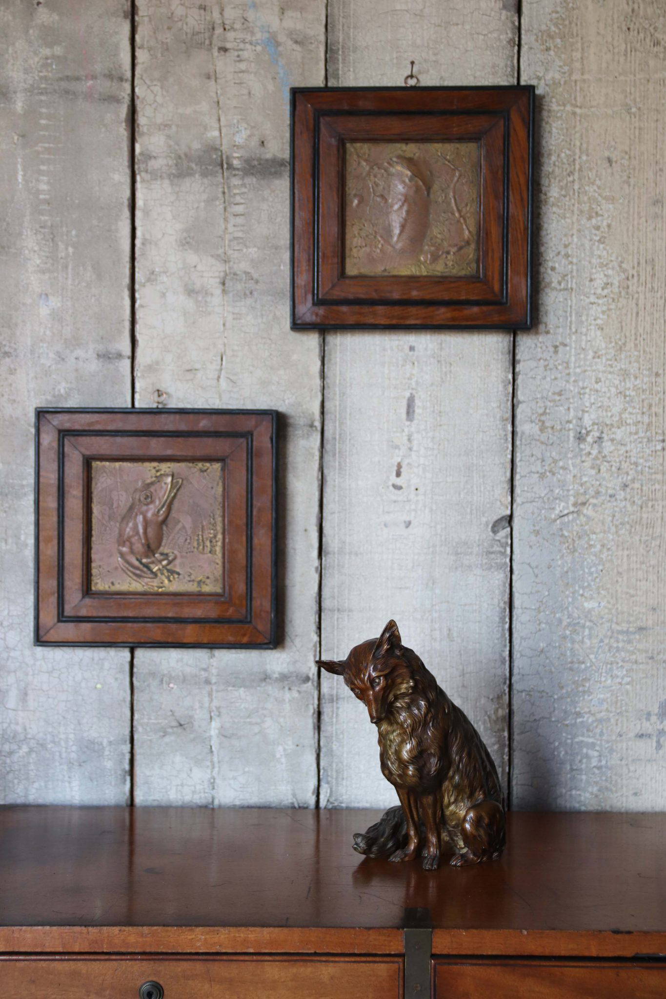 19Th-Century Arts and Crafts Copper Relief Panels. - Image 2