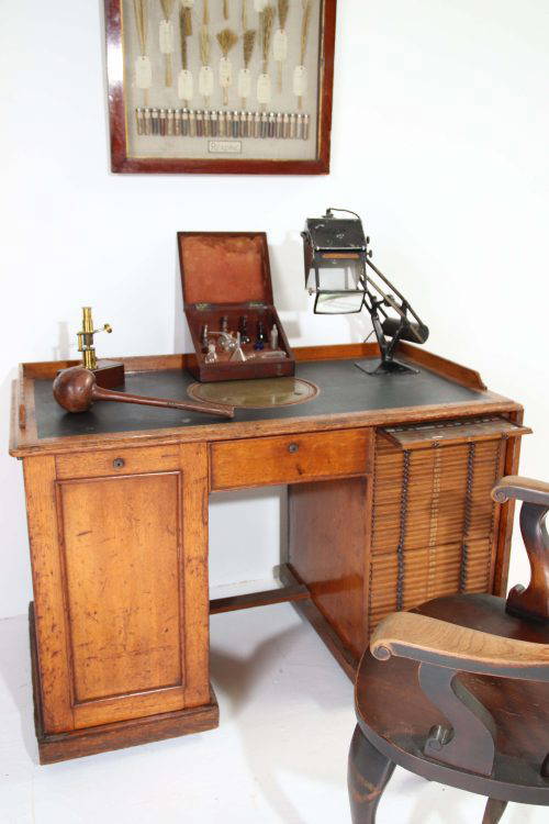A Rare 19Th Century Microscope Desk.