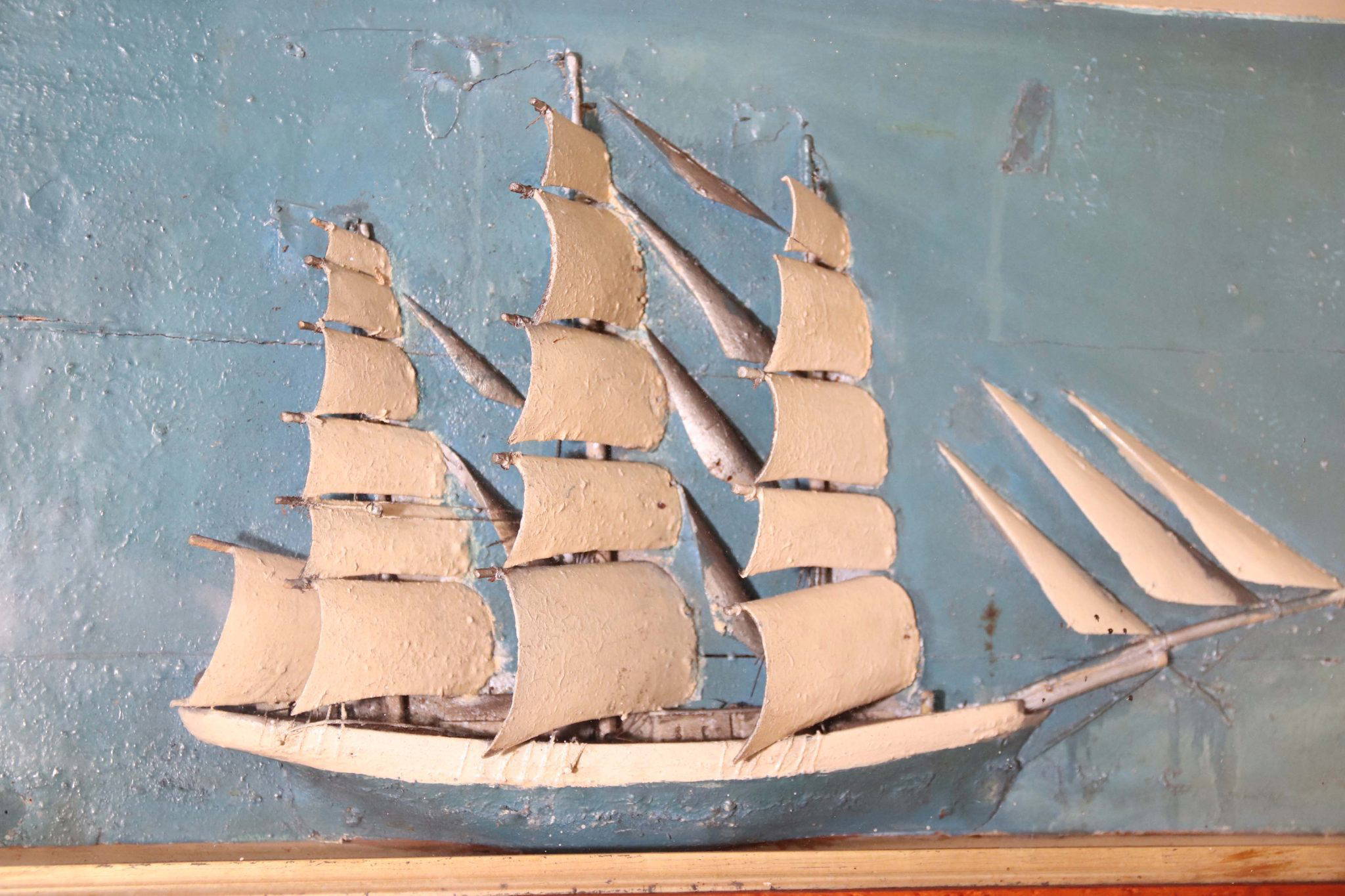 19Th Century Ship Diorama. - Image 4