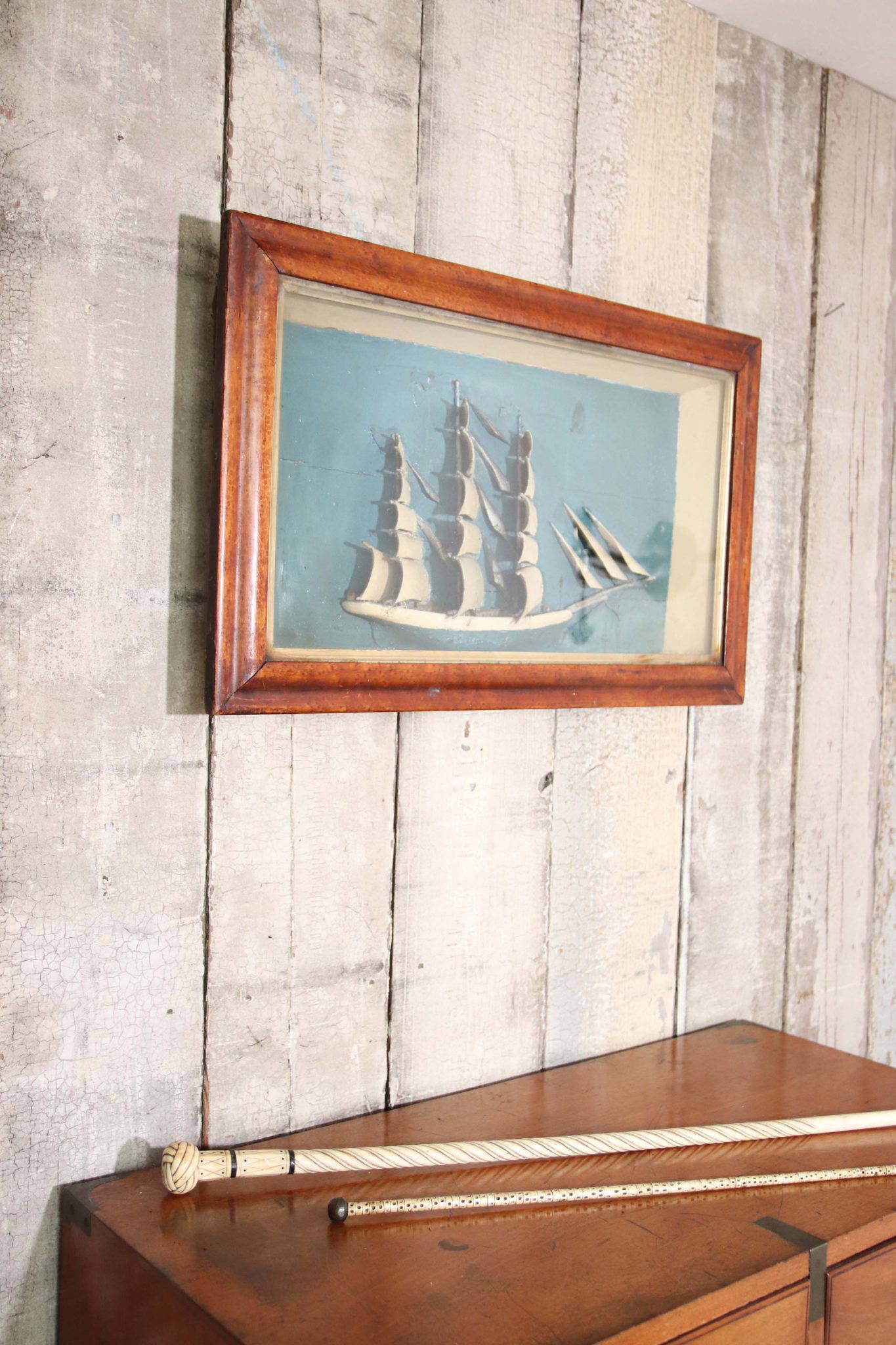 19Th Century Ship Diorama. - Image 3