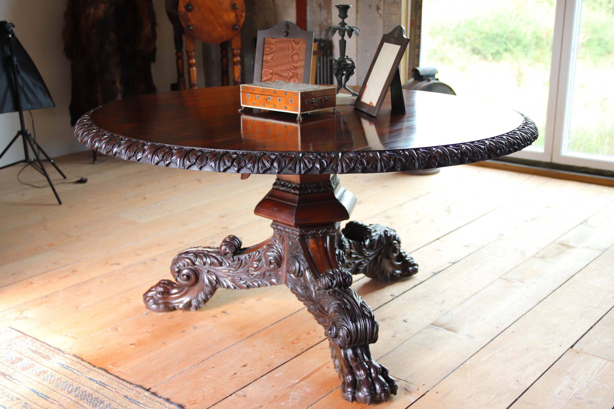 19Th Century Irish Centre Table. - Image 19