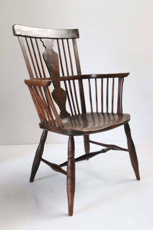 Late 18Th Century Yew Wood Windsor Chair.