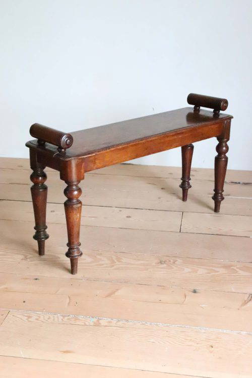 19Th Century Oak Hall Bench.