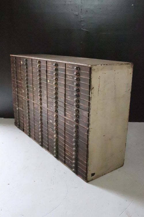 19Th Century Horologist Bank Of Drawers.