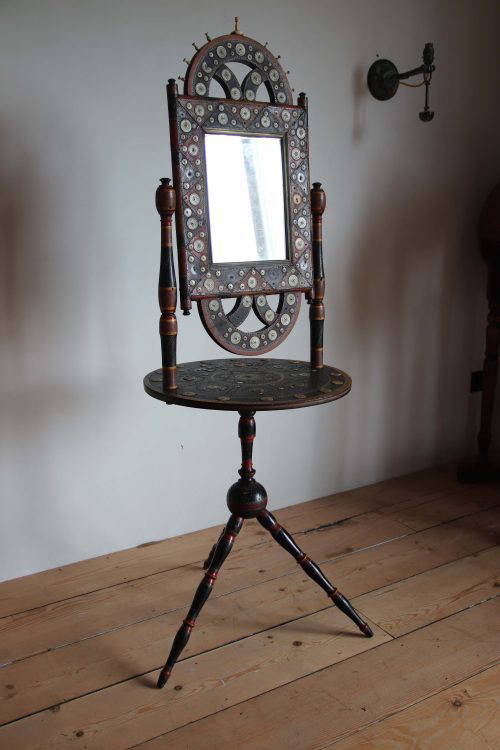 19Th Century Anglo-Indian Lacquer Dressing Mirror.