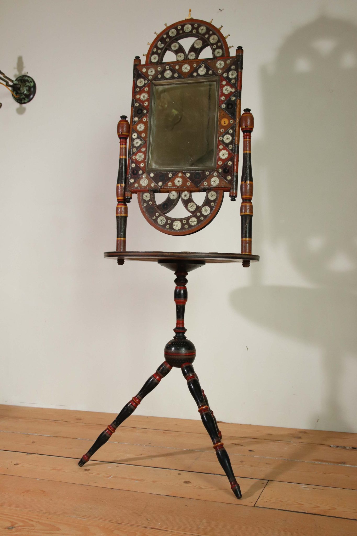 19Th Century Anglo-Indian Lacquer Dressing Mirror. - Image 2