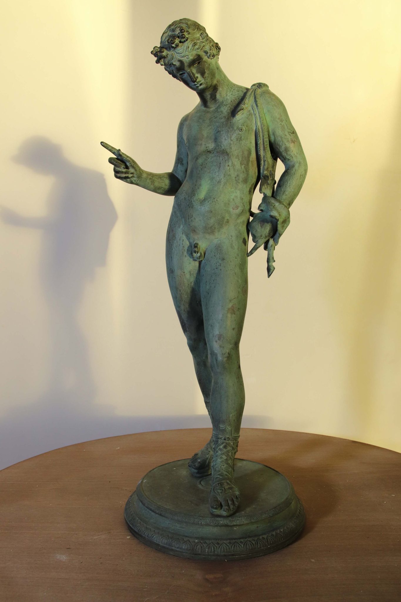 19th-Century Grand Tour Bronze of Narcissus - Image 3