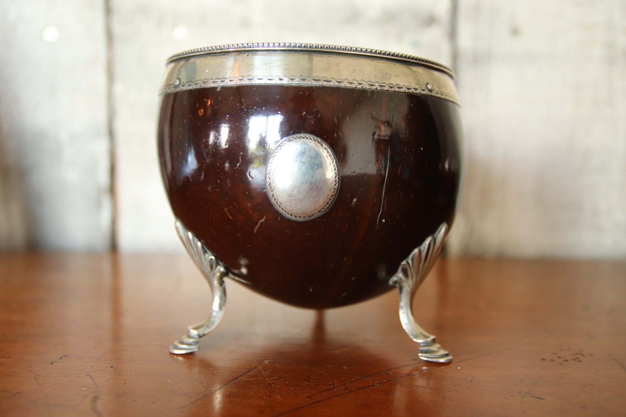 Georgian Coconut with Silver Mounts. - Image 2